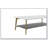 Modern Rectangular Coffee Table With Metal Frame For Living Room, Open Design And Durable Construction