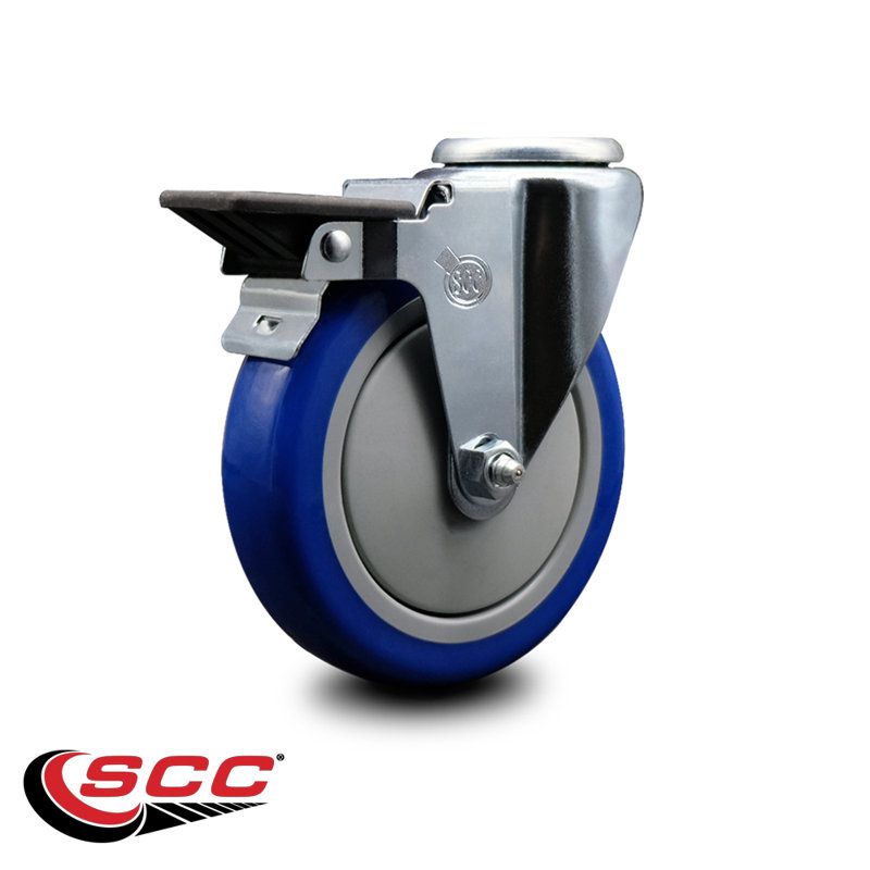 Poly Swivel Bolt Hole Caster with Lock Brake