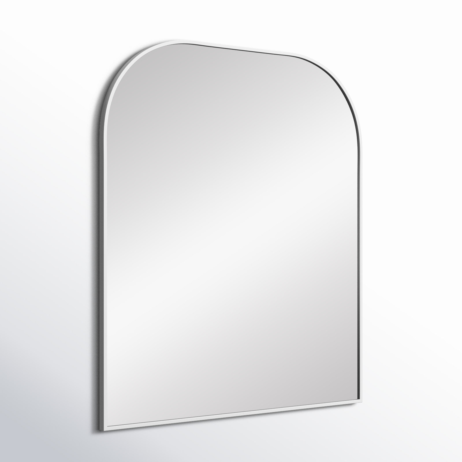 Sabine Metal Wide Arch Wall Mirror, Silver, 42" x 36"