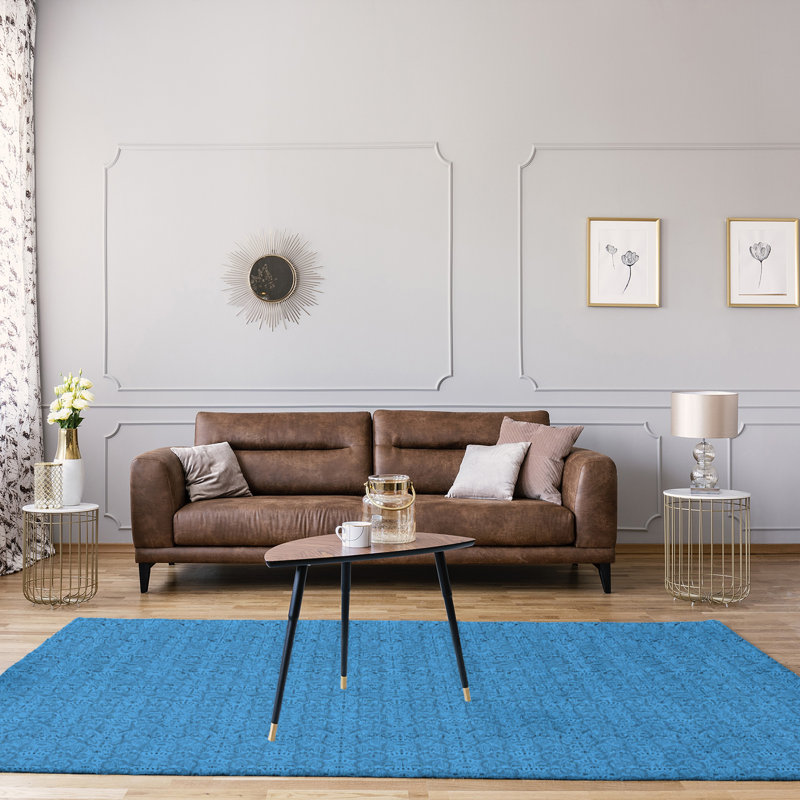 Tapis bleu de troisième œil, Rectangle 9 pi x 12 pi