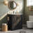 24" Modern Minimalist Bathroom Vanity With  Resin Sink, Single Drawer & Double Door Storage Cabinet-1922102037