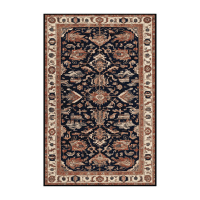 Machine Washable Turkish Brown Area Rug
