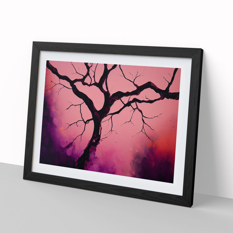 Compelling Tree - Framed Print, Black, 34cm H x 46cm W x 2cm D