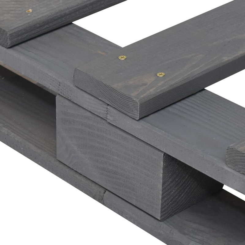 Oakfield Solid Wood Bed, Grey, DE Size - 100 x 200 cm