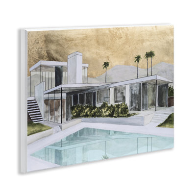Chic Tropical Pool Yard Wall Plaque, design by Michael Willett