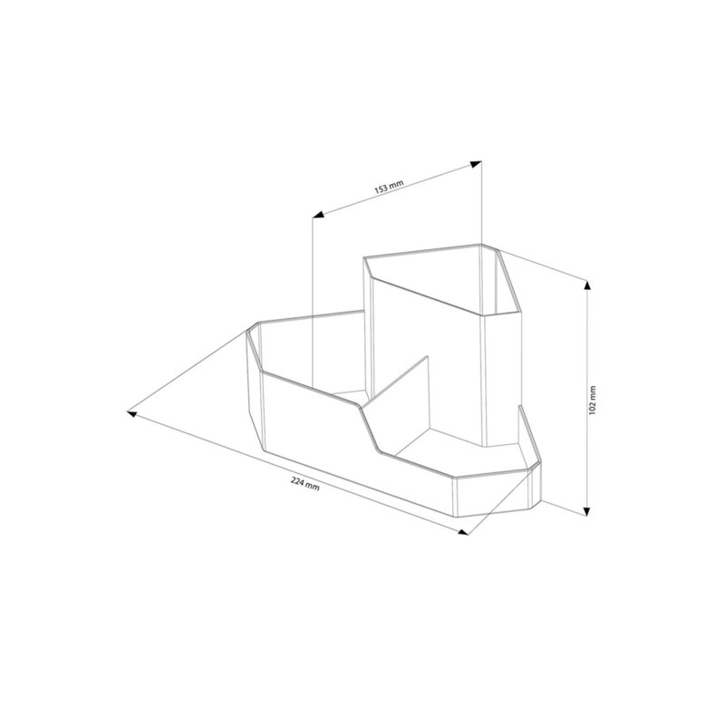 Ensemble de rangement pour maquillage (3 pièces), Blanc