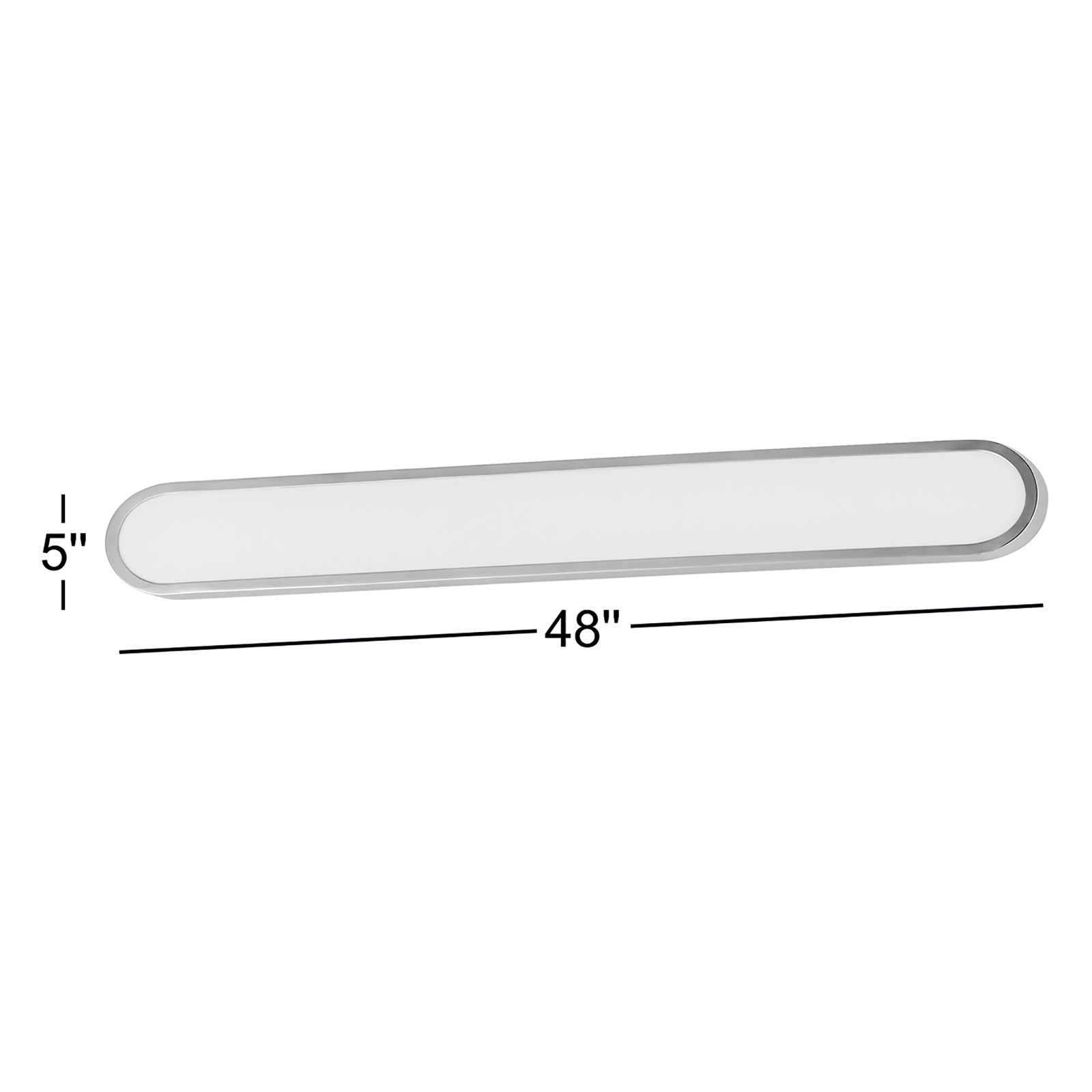 Single Dimmable Bath Bar, White/Satin Nickel