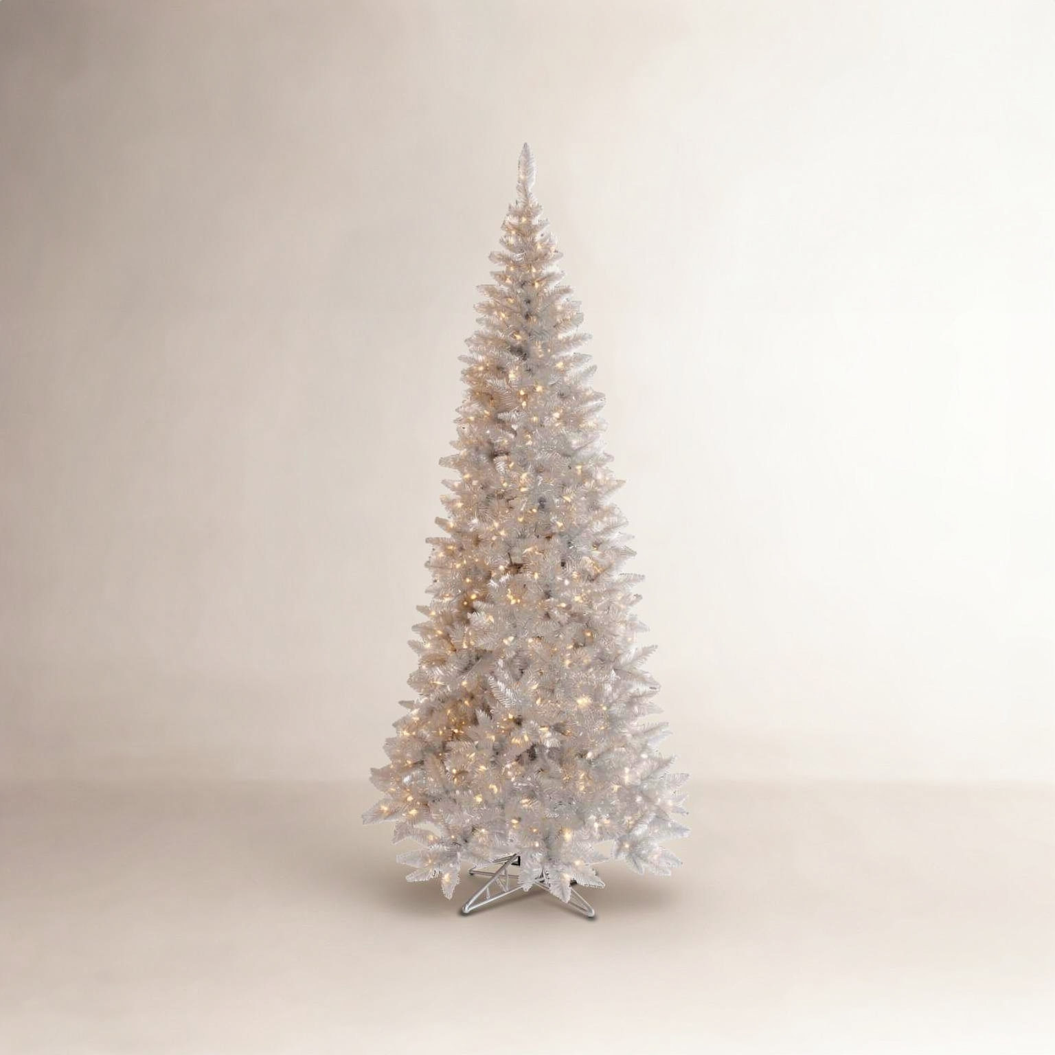Silver Pre-Lit Fir Christmas Tree, 5.5'