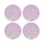 Sous-verres ronds en cuir corail et lilas-119015104