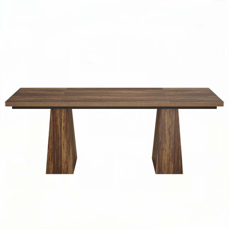 Table de salle à manger 63 "pour 4 à 6 personnes, table de cuisine avec base en bois