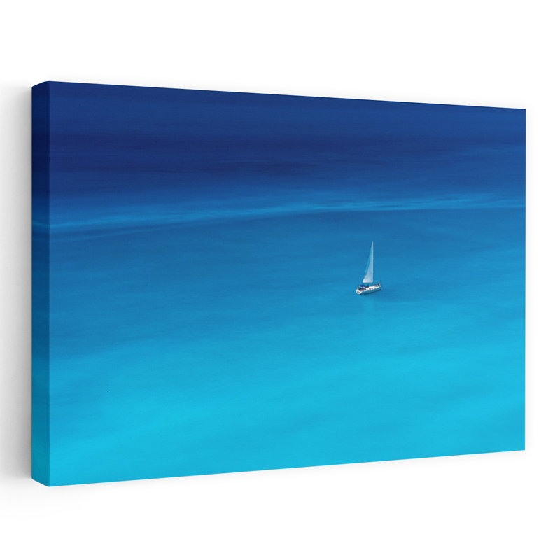 Art contemporain, paysage côtier abstrait minimaliste, H 48 po x l 32 po