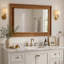 Miroir rectangulaire pour décoration de maison de campagne, de salle de bain et de maison-13250395-13250392