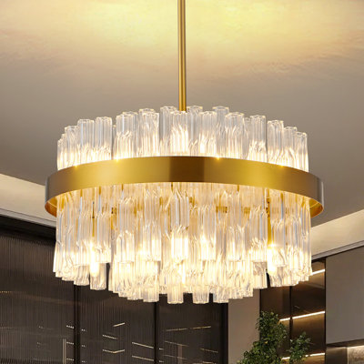 Crystal Chandelier Round Chandeliers for Living Room