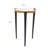 Henri 18 Inch Side Table, Agate Stone Top, Aluminium Tri Legs, Modern, White
