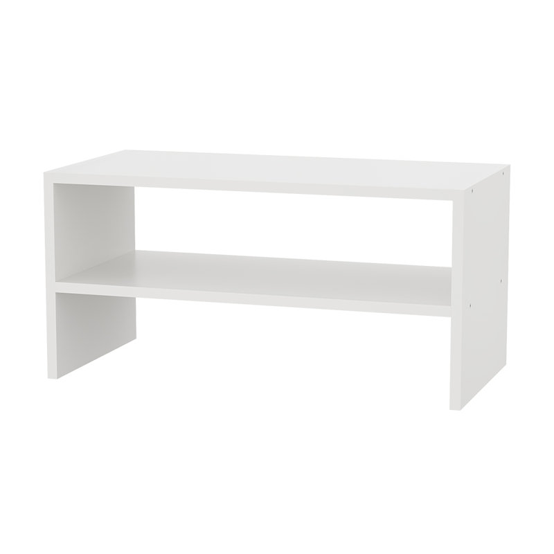 2 Tier Stackable Shoe Rack in White