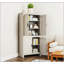 Spacieuse armoire de rangement autoportante avec tablettes à 5 niveaux, idéale pour la cuisine et l'organisation à la maison-131655820