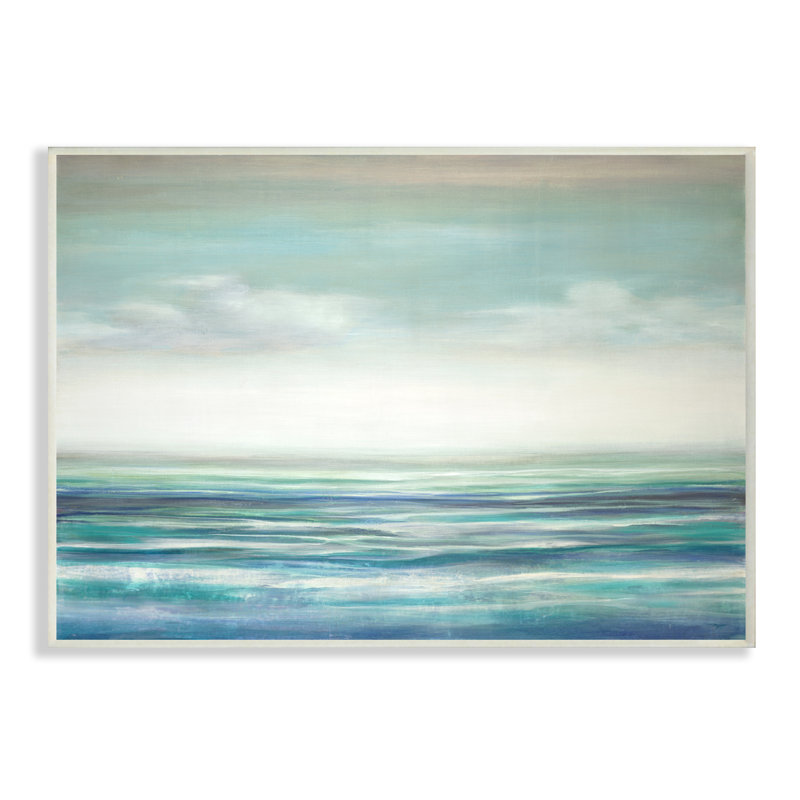 « Blue Ocean Sunset », reproduction, H 15 po x l 10 po x P 0,5 po, Plaque murale