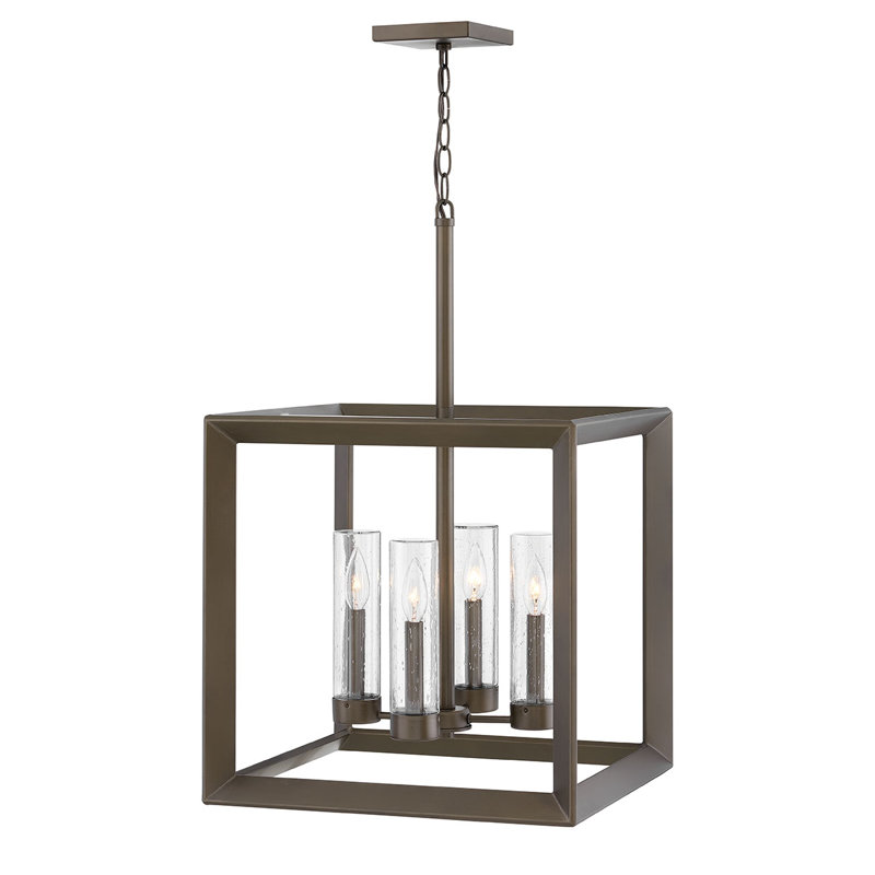 Rhodes 4 -Bulb 28.25'' H Outdoor Chandelier, Warm Bronze