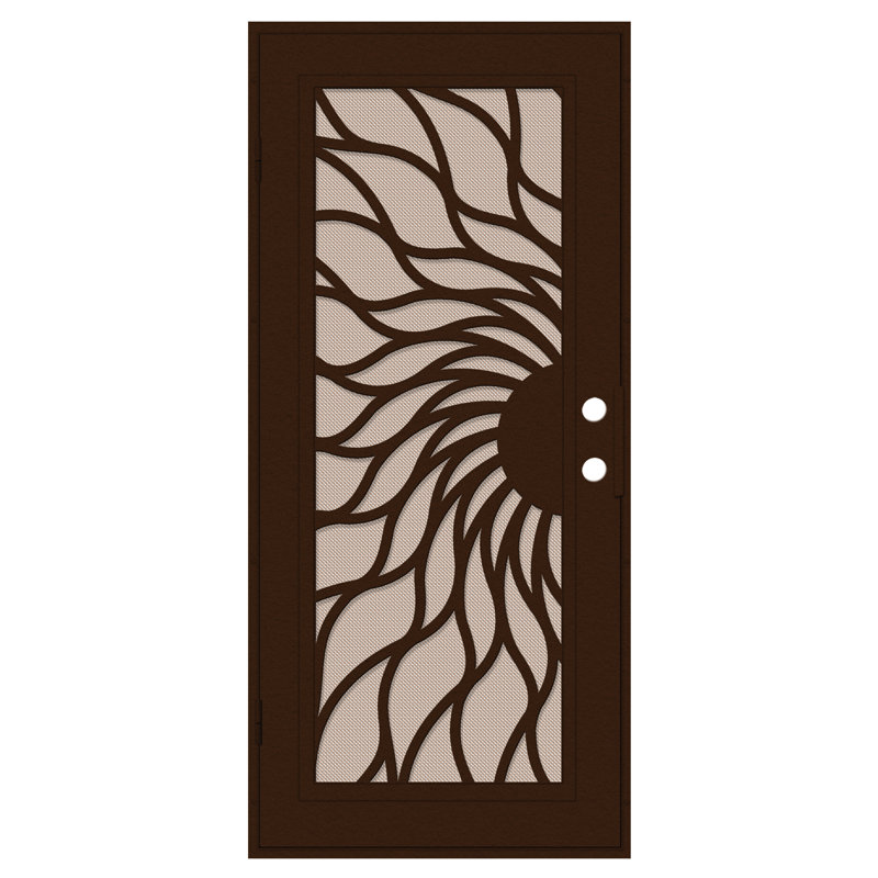 36.5'' x 80'' Glass Aluminum Accent, Right Hand Outswing