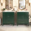 [Video] 60" Bathroom Vanity With Double Sink Combo Set, 2 Cabinet With Door Organizers, 2 Drawers-1888956894