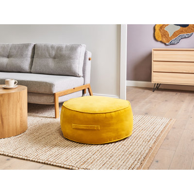 60cm Wide Round Solid Colour Pouffe Ottoman