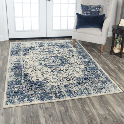 Tapis bleu/beige Everything Old Is New Again