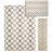 Anguilla 3 Piece Hand Crafted Cream Area Rug Set