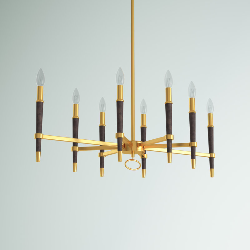 Paulson 8 - Light Dimmable Chandelier, Gold