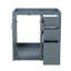 Armoire de meuble-lavabo moderne 36 po seulement, structure en bois massif bleu