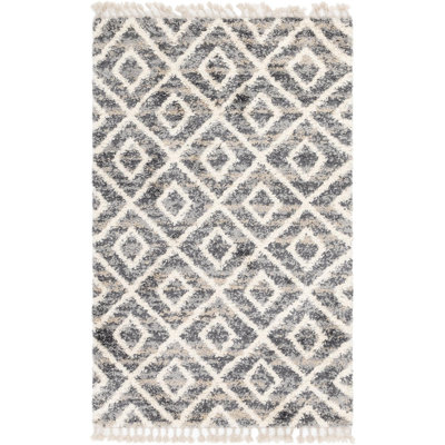 Patel Geometric Shag Area Rug