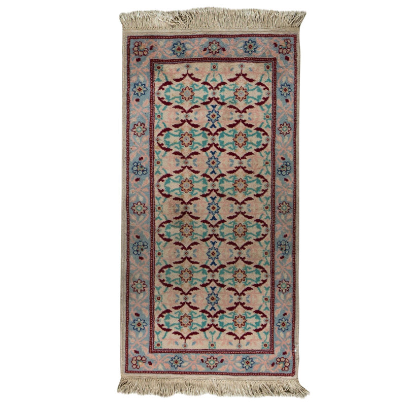 Hand Knotted Wool Area Rug in Multi
