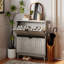 Armoire à chaussures avec 2 tiroirs rabattables, armoire de rangement à chaussures pour le vestibule, organisateur de rangement à chaussures autoportant pour le couloir, salon