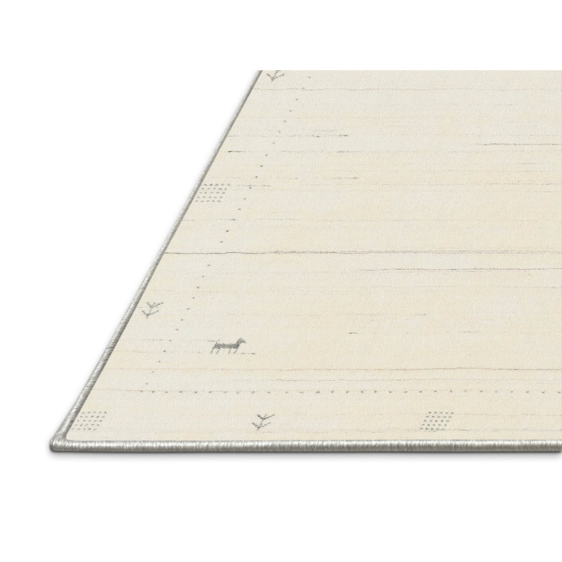 Surface beige contemporaine tapis, Rectangle 5 pi x 7 pi