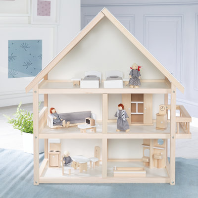 Puppenhaus inkl. Möbel & Puppen