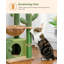 Arbre à chat 4-en-1 Cactus, tour à chat 33 po pour chat avec grand condo, grattoir pour chat avec hamac profond et perchoir supérieur, vert