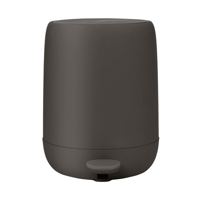 White Plastic Fingerprint Resistant Pedal Bin with Soft-Close Lid