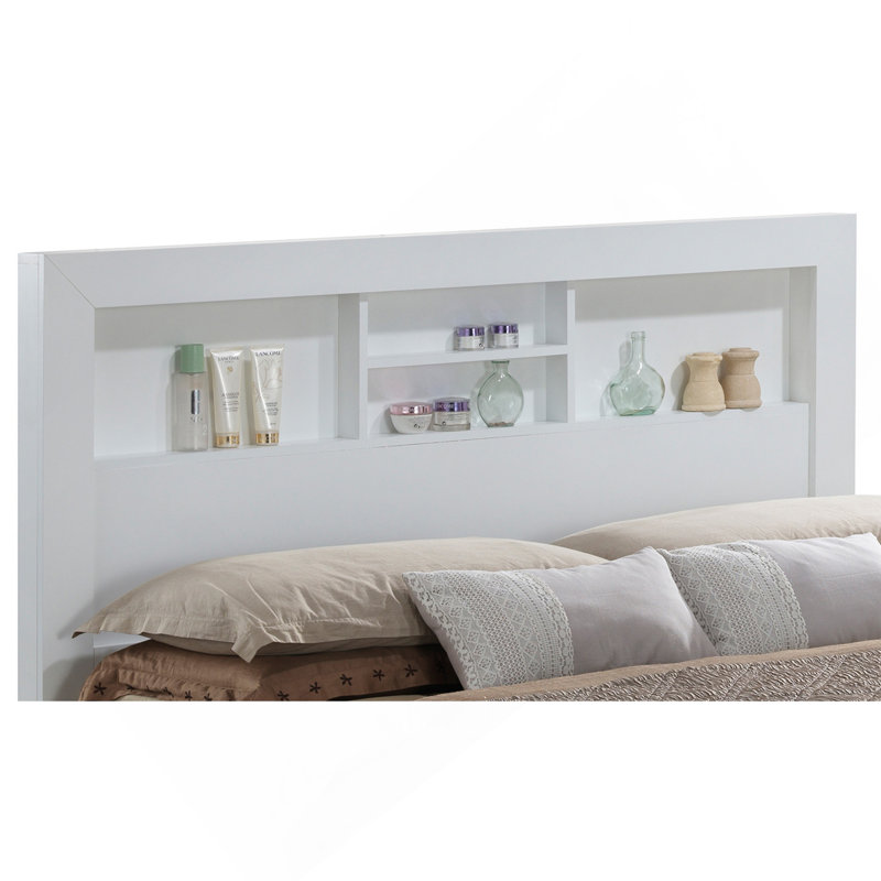 Lit double style transitionnel en blanc éclatant, Full