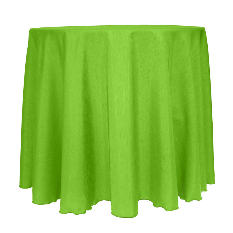 Solid Color Round Tablecloth, 120" x 120", Lime, 5 Pack