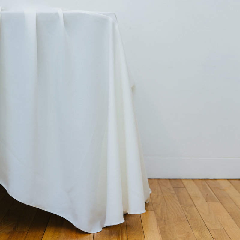 Rectangular Stain-Resistant Polyester Tablecloth - Basics by Wayfair™, White, 156" x 90"