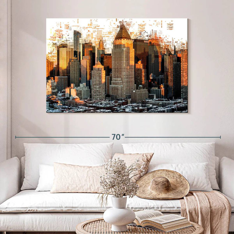 «Sirci New York Buildings Abstract», H 32 po x l 48 po