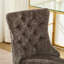Chaise de bureau grise, fauteuil de bureau moderne capitonné en chenille, avec base en métal chromé, chaise de bureau pivotante réglable-330475554