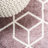 Mashawna Blocks Modern Geometric Rose/White Rug-1887029267