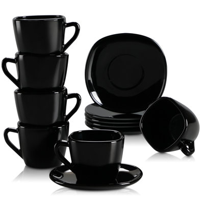 Glass Espresso Cup and Saucer