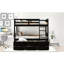 Lit simple superposé au dessus d'un lit gigogne et tiroirs - Porte-revues compact-8771260