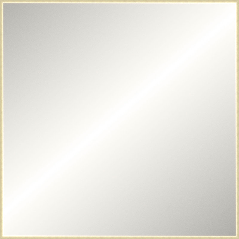 Miroir Floater 2, 37,25 po x 37,25 po, Argent antique, Carrée