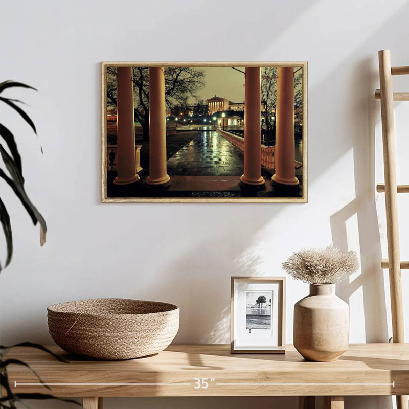 Philadelphia Art Museum, Cadre flottant en bois naturel, 19 po x 13 po