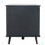Enceinte de litière, meuble pour litière pour chat avec prise dissimulée, 3 portes, table de rangement pour salle de bain pour chat, table d'appoint pour chat, grand bac à litière en bois inclus-1332009054