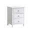 Table de chevet 3 tiroirs Daniel G0090-N - blanc