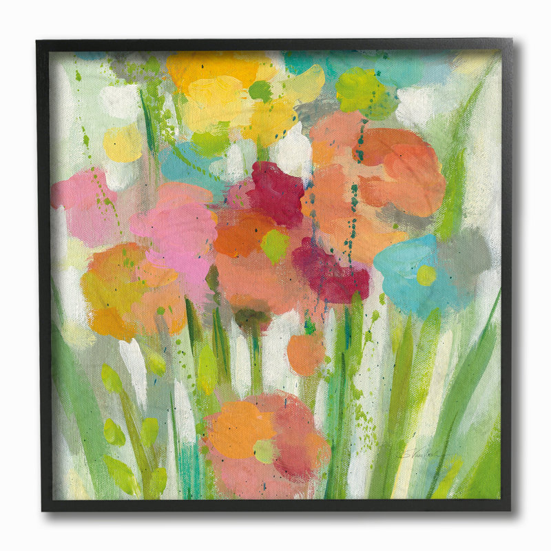 «Longstem Bouquet Painterly Flowers» par Silvia Vassileva - reproduction, H 12 po x l 12 po x P 1,5 po
