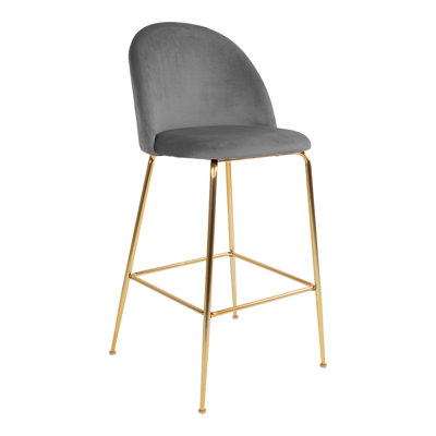 Pontefract Upholstered Counter Stool with Metal Frame